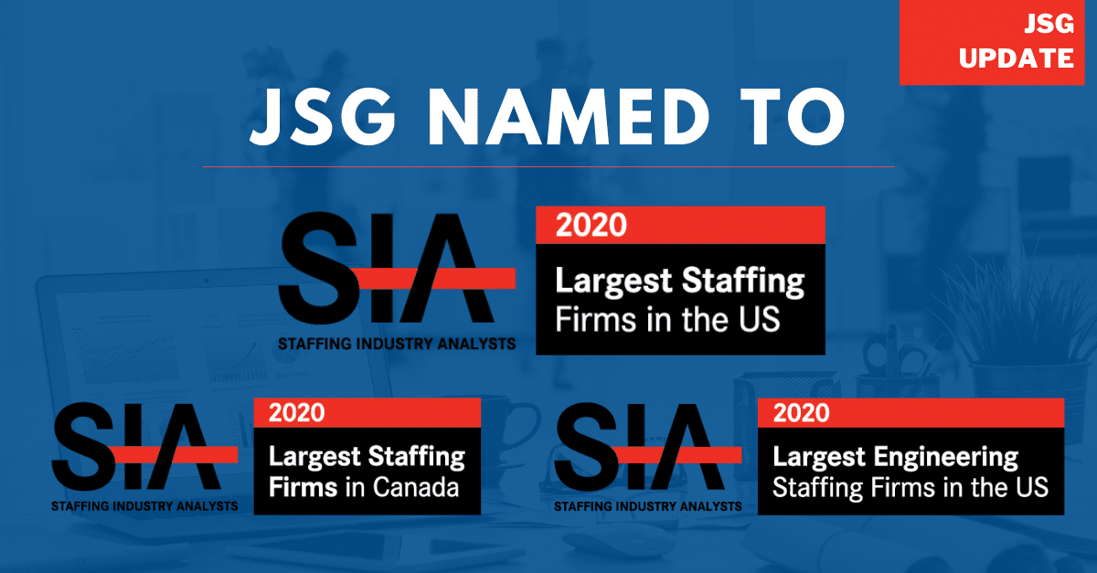JSG Named to Three of Staffing Industry Analysts’ (SIA) Lists