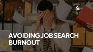 Man experiencing job search burnout
